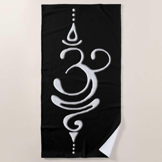 Serviette De Plage Respiration d'argent  (Devant)