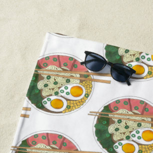 Serviette De Plage Restaurant Japonais Nourriture Ramen Nourriture So