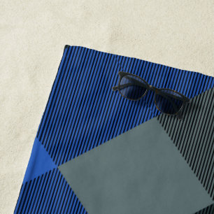 Serviette De Plage Résumé du Carré géométrique 21