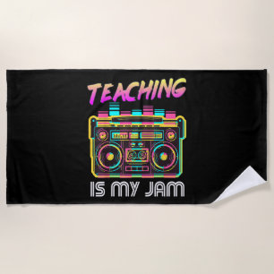 Serviette De Plage Retour à l'école Rétro Enseigner est mon truc 80s