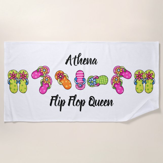 Serviette De Plage Retourner la Reine Persolée (Devant)