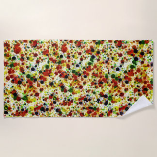 Serviette De Plage Retro Abstract Circles & Dots