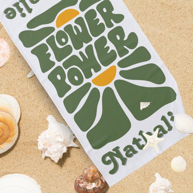 Serviette de plage Retro avec nom - Cadeau personn (RETRO Multi Style personalized gifts, Beach Towel With Name, Birthday Vacation Gift, girl gift)