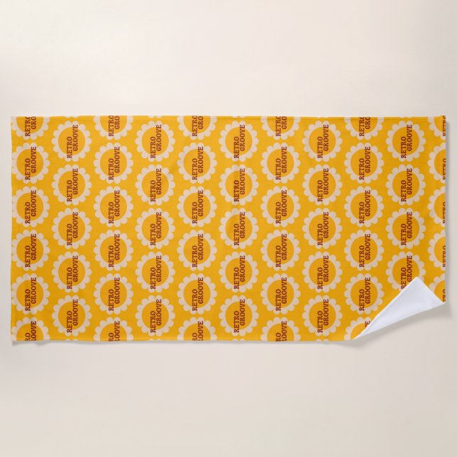 Serviette de plage Retro Groove (Devant)