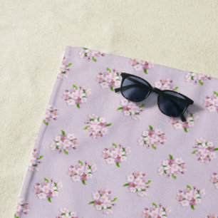 Serviette De Plage Rétro modèle floral de ressort