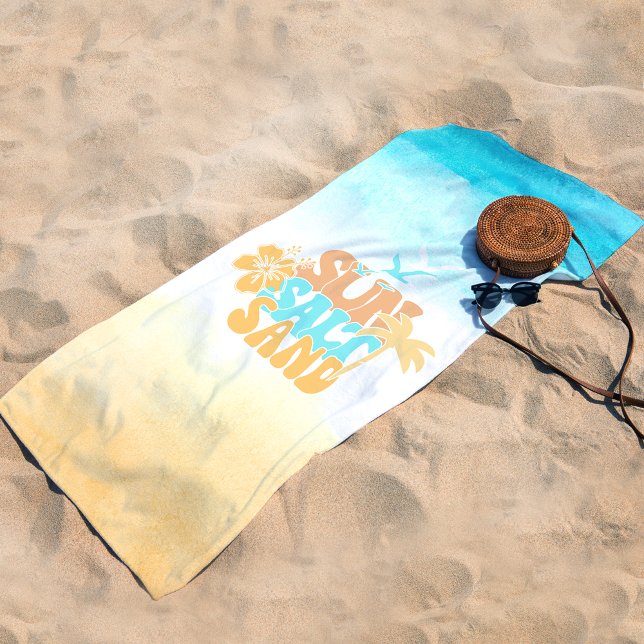 Serviette De Plage Rétro moderne (Créateur téléchargé)
