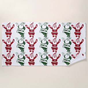 Serviette De Plage RETRO SANTA CLAUS CHRISTMAS Beach Towne