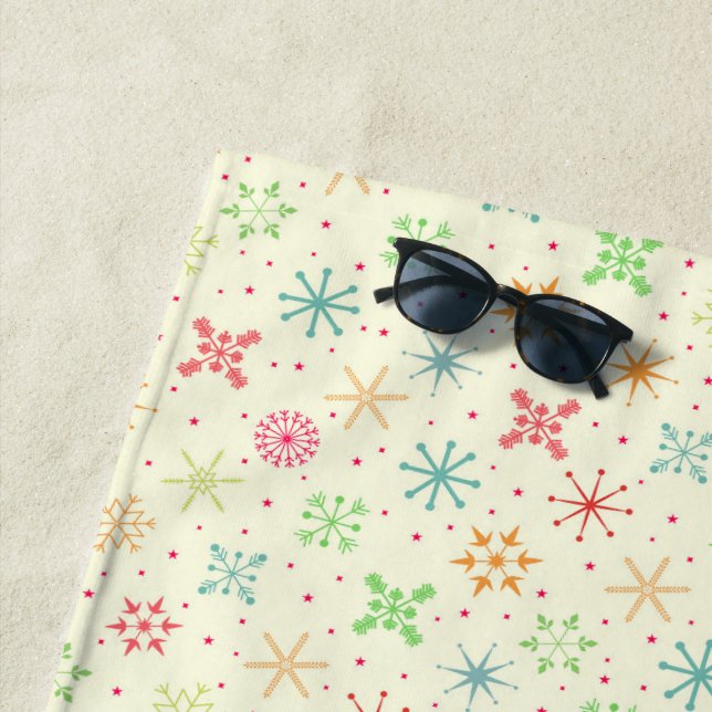 Serviette de plage Retro Stars (En situation)