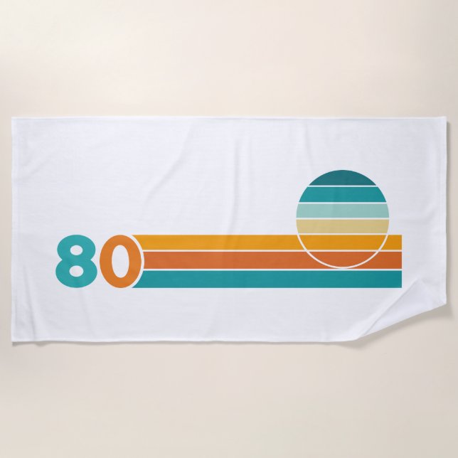 Serviette De Plage Retro Sunset 80 (Devant)