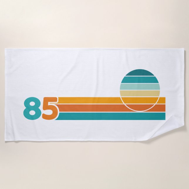 Serviette De Plage Retro Sunset 85 (Devant)
