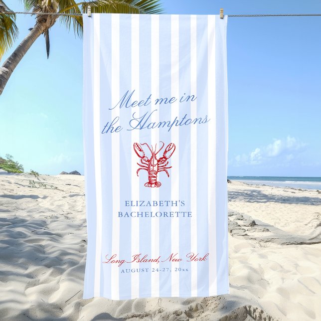 Serviette De Plage Retrouvez-Moi dans la Bachelorette des Hamptons (Créateur téléchargé)