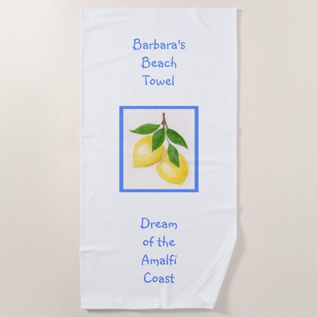 Serviette De Plage Rêve de la côte amalfitaine CUSTOM (Devant)