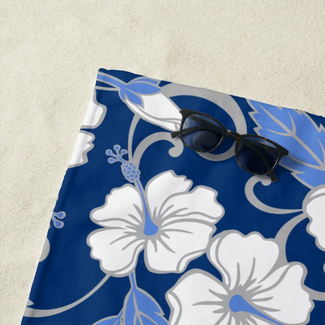 SERVIETTE DE PLAGE RÊVE POLYNÉSIENNE (BLEU) (En situation)