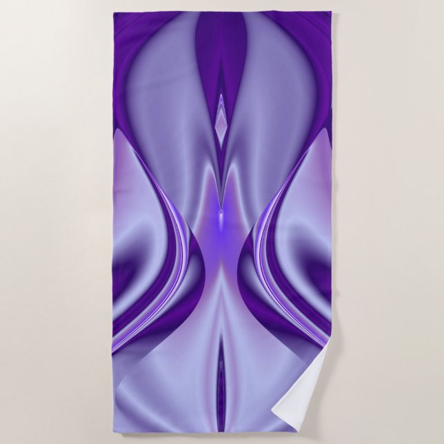 Serviette De Plage Rêves arc-en-ciel à fleurs violettes (Devant)