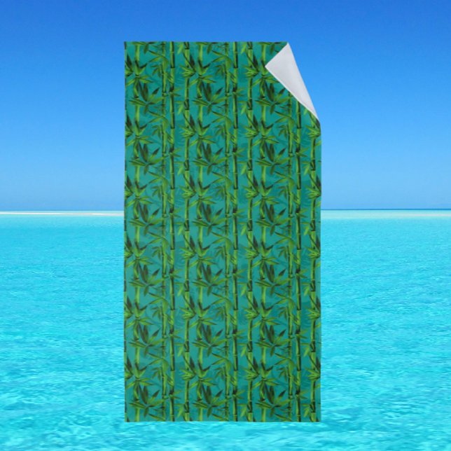 Serviette De Plage Rêves de Forêt Tropicale Bambou Tropical  (Tropical bamboo rainforest. beach towel! )