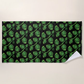 Serviette De Plage Rêves de forêt tropicale vigne de philodendron tro