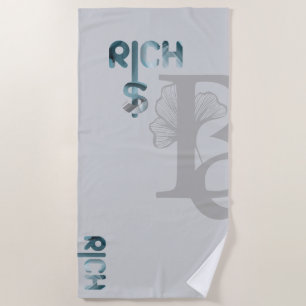 Serviette De Plage RICH Beach Towel Abstrait Trend Blue Ocean