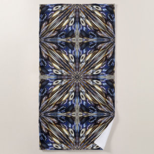 Serviette De Plage Richesse de motif abstrait de perlage de graines