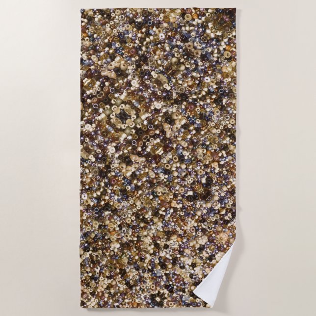 Serviette De Plage Richesse de perles de rocaille (Devant)