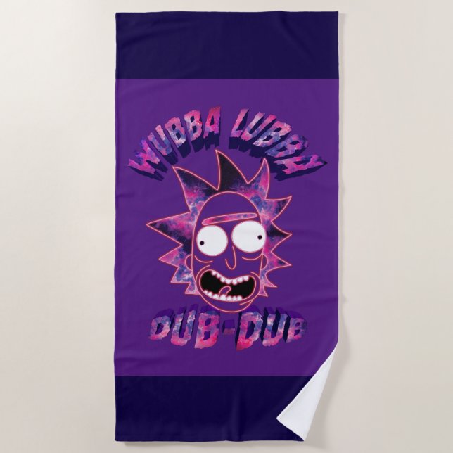 Serviette De Plage RICK ET MORTY™ | Dub-Dub Lubba Wubba (Devant)
