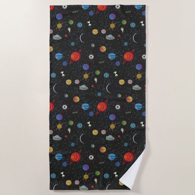 Serviette De Plage RICK ET MORTY™ | Motif spatial (Devant)