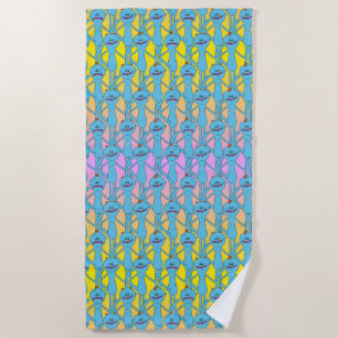 Serviette De Plage RICK ET MORTY™ Rainbow M. Meeseeks Motif
