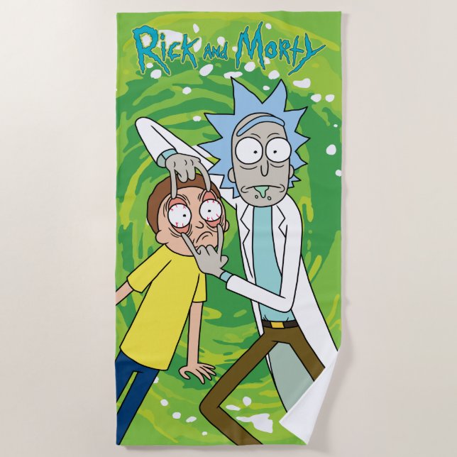 Serviette De Plage RICK ET MORTY™ | Regardez Ça (Devant)