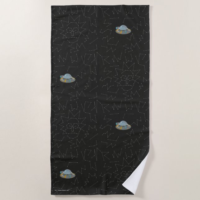 Serviette De Plage RICK ET MORTY™ | Rick Motif Constellation (Devant)