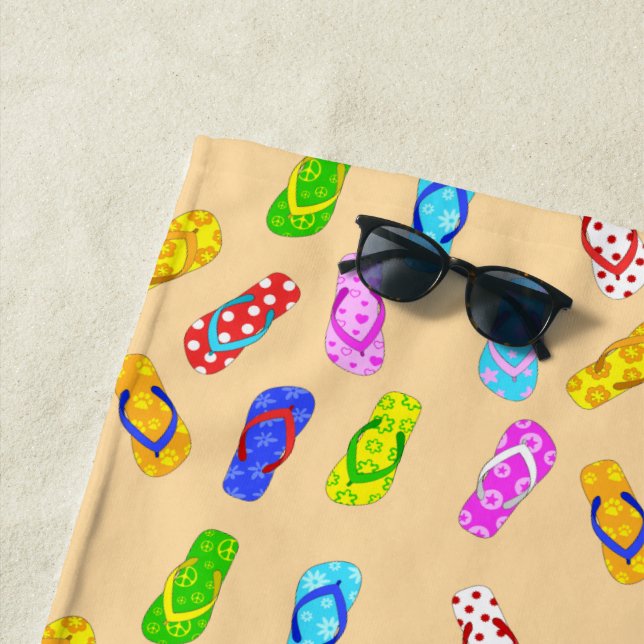 Serviette De Plage Robe de plage Flip Flop Motif (En situation)