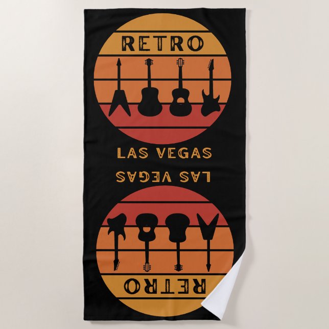 Serviette De Plage Rocher rétro Las Vegas Beach Towel (Devant)