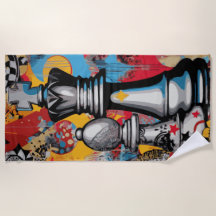 Roi d'échecs Pop Art Conception de Stratégie