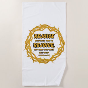 Serviette De Plage Romans 12:15 KJV Bible Écriture Verse Plage Servie