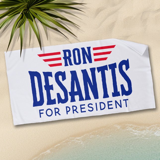 Serviette De Plage Ron DeSantis pour le Président 2024 - Campagne (Ron DeSantis Beach Towel)