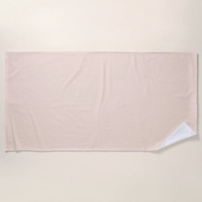Serviette De Plage Rose Champagne Uni (Devant)