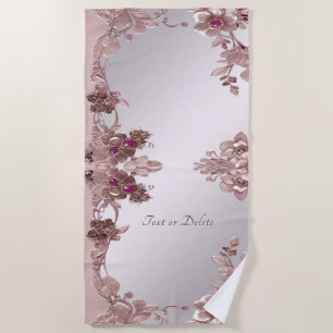 Serviette de plage rose Floral