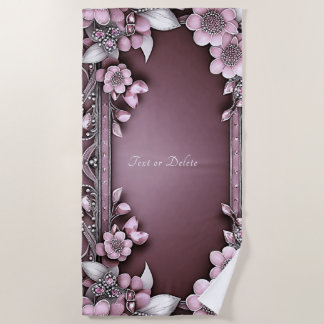 Serviette de plage rose Floral