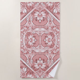 Serviette de plage rose Floral