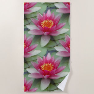 Serviette De Plage Rose Lotus Water Lily