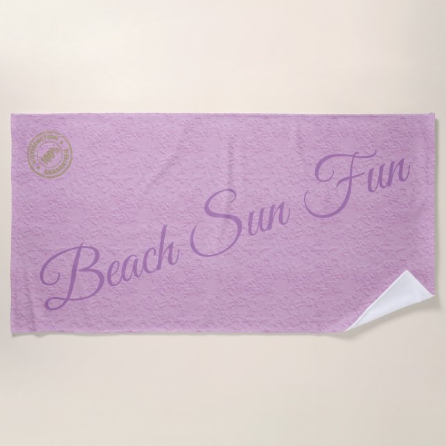 Serviette De Plage Rose moderne (Devant)