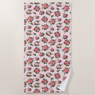 Serviette de plage Rose Rose Rose Rose Garden