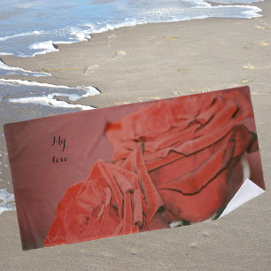 Serviette De Plage Roses rouges comme velours