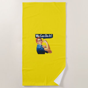 Serviette De Plage Rosie le Riveter (Poster Iconique) (Nous pouvons l