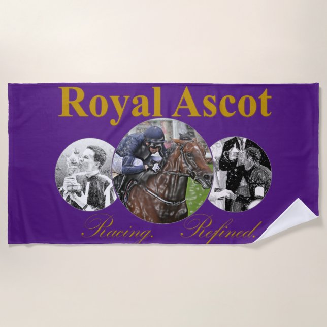 Serviette De Plage Royal Ascot Racing Raffiné (Devant)