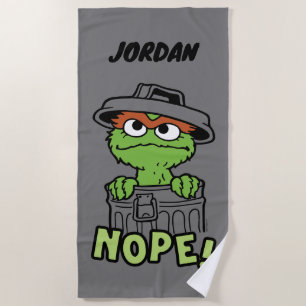 Serviette De Plage Rue Sésame Oscar le Grouch Nope! Ajouter un no