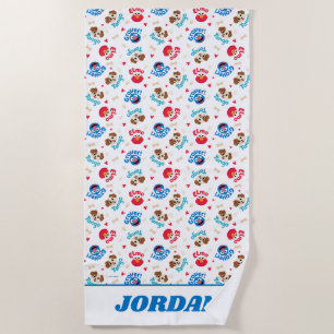 Serviette De Plage Rue Sésame Tango, Elmo et Motif Grover