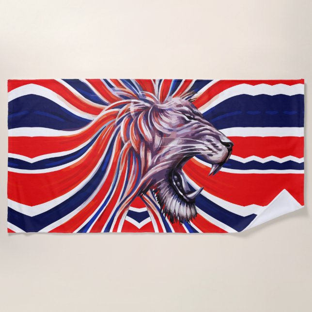 Serviette De Plage Rugissement Majestueux (Devant)