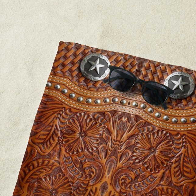 Serviette De Plage Russe Sud-Ouest Ouest Pays Motif Cowgirl (En situation)