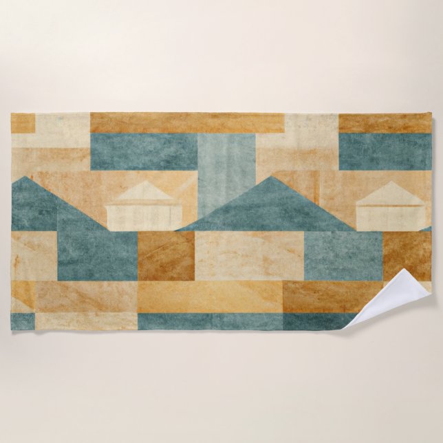 Serviette De Plage Rustique/Cabane/Chalet/Montagne  (Devant)