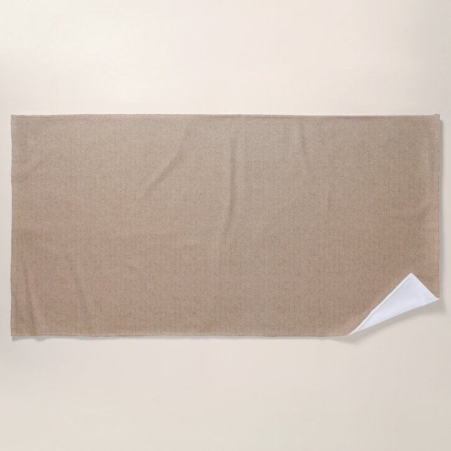 Serviette De Plage Rustique Kraft papier blanc Modèle personnalisé (Devant)