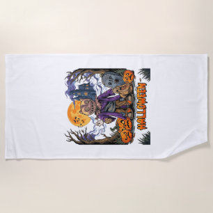 Serviette De Plage Sac de bonbons épouvantail d'Halloween Citrouilles